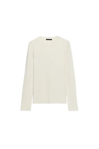 Rib V yaka t-shirt